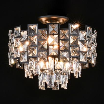 Люстра 9004/4+2 BK черный 6х40W E14 d400, SSH21